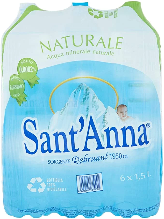 Natural mineral water 6x1.5L - SANT' ANNA
