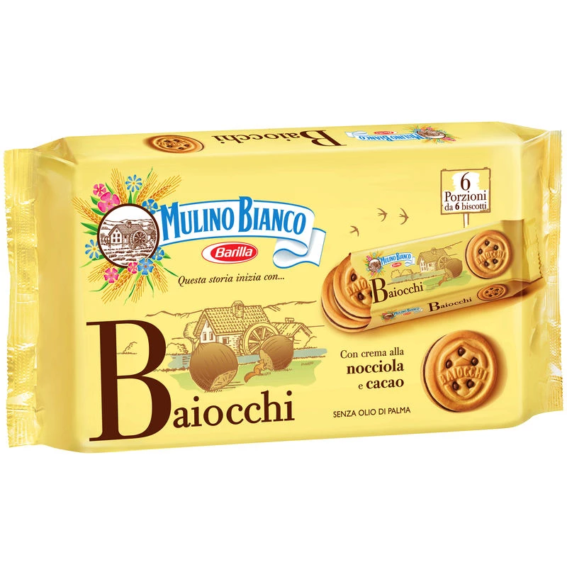 Bánh quy Baiocchi nhân hạt phỉ & cacao 336g - MULINO BIANCO