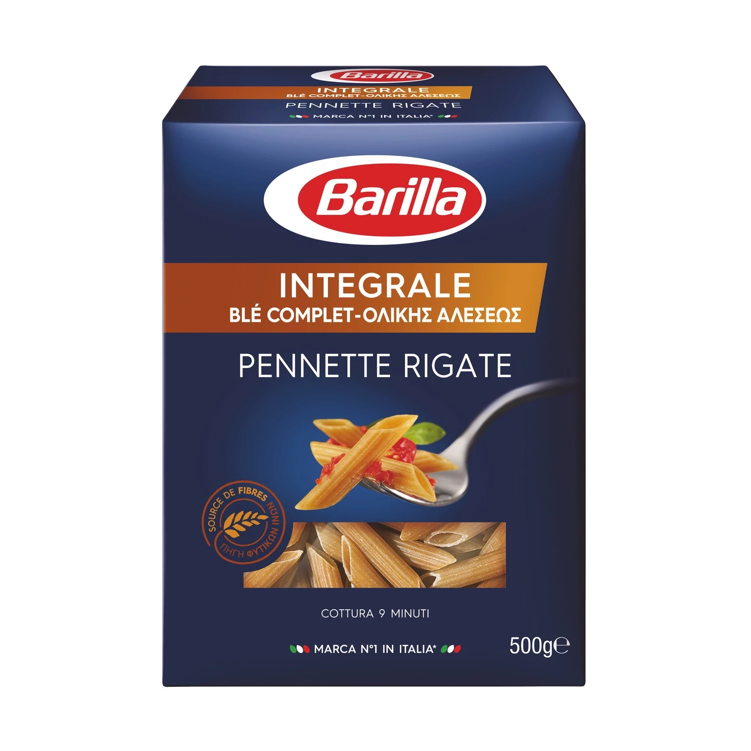 Pennette Rigate Pasta Integrale, 500g - BARILLA