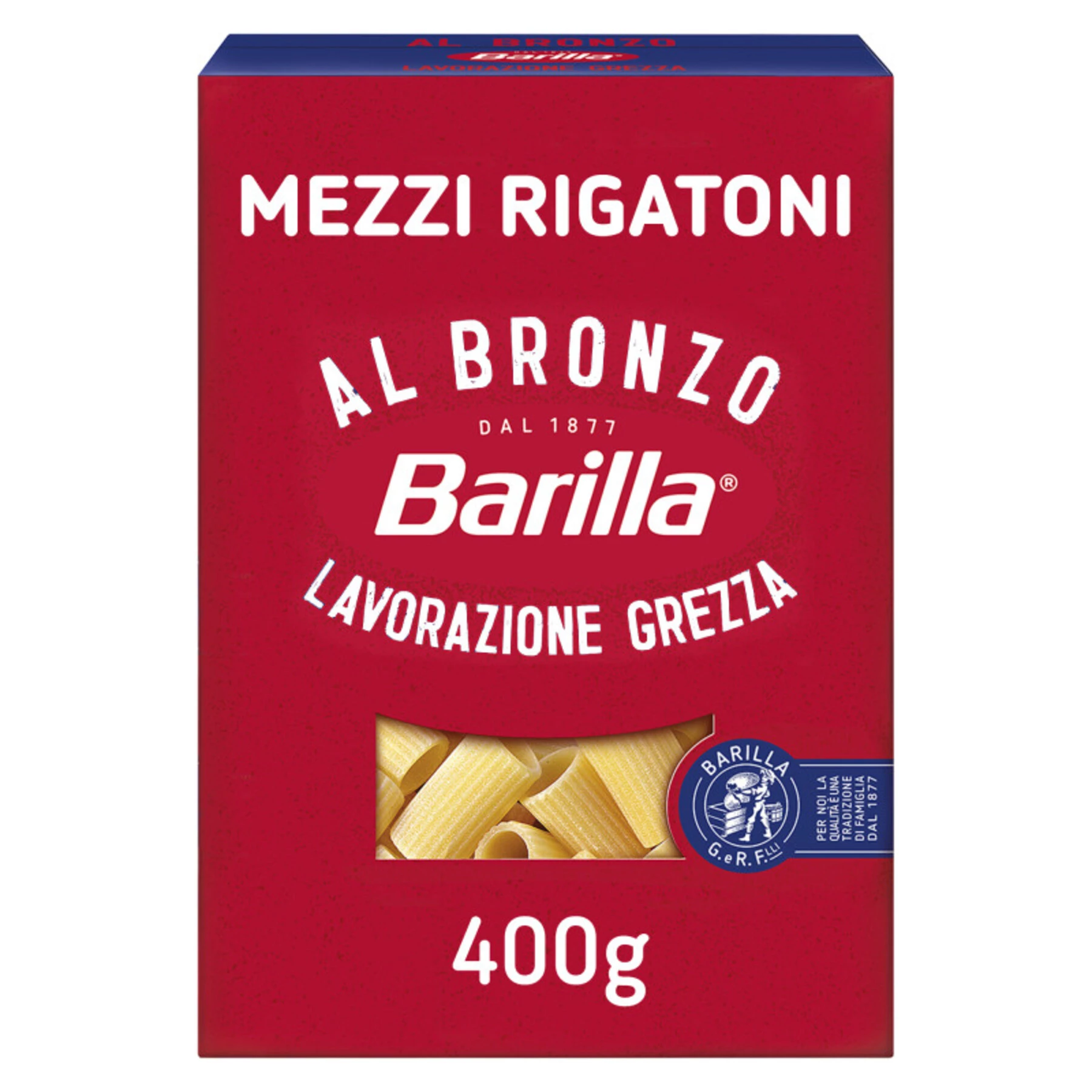 Bronzen Pates Mezzi Rigatoni, 400g - BARILLA