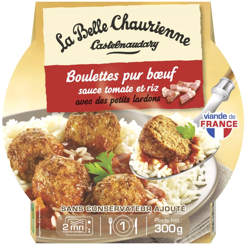 Beef Meatball with Catalan Sauce and Rice 300g - LA BELLE CHAURIENNE