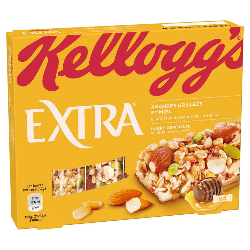 Extra Dried Fruit and Honey Bar 4x32g - KELLOGG'S