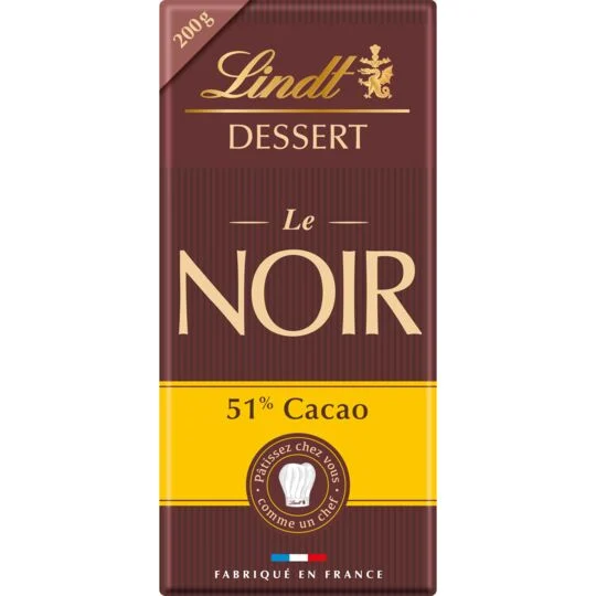 Sô Cô La Đen 51% Cacao Thanh 200 G - LINDT