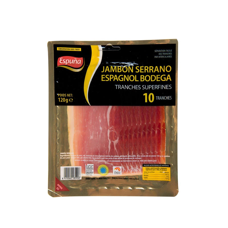 Jambon Serrano Tr 120g