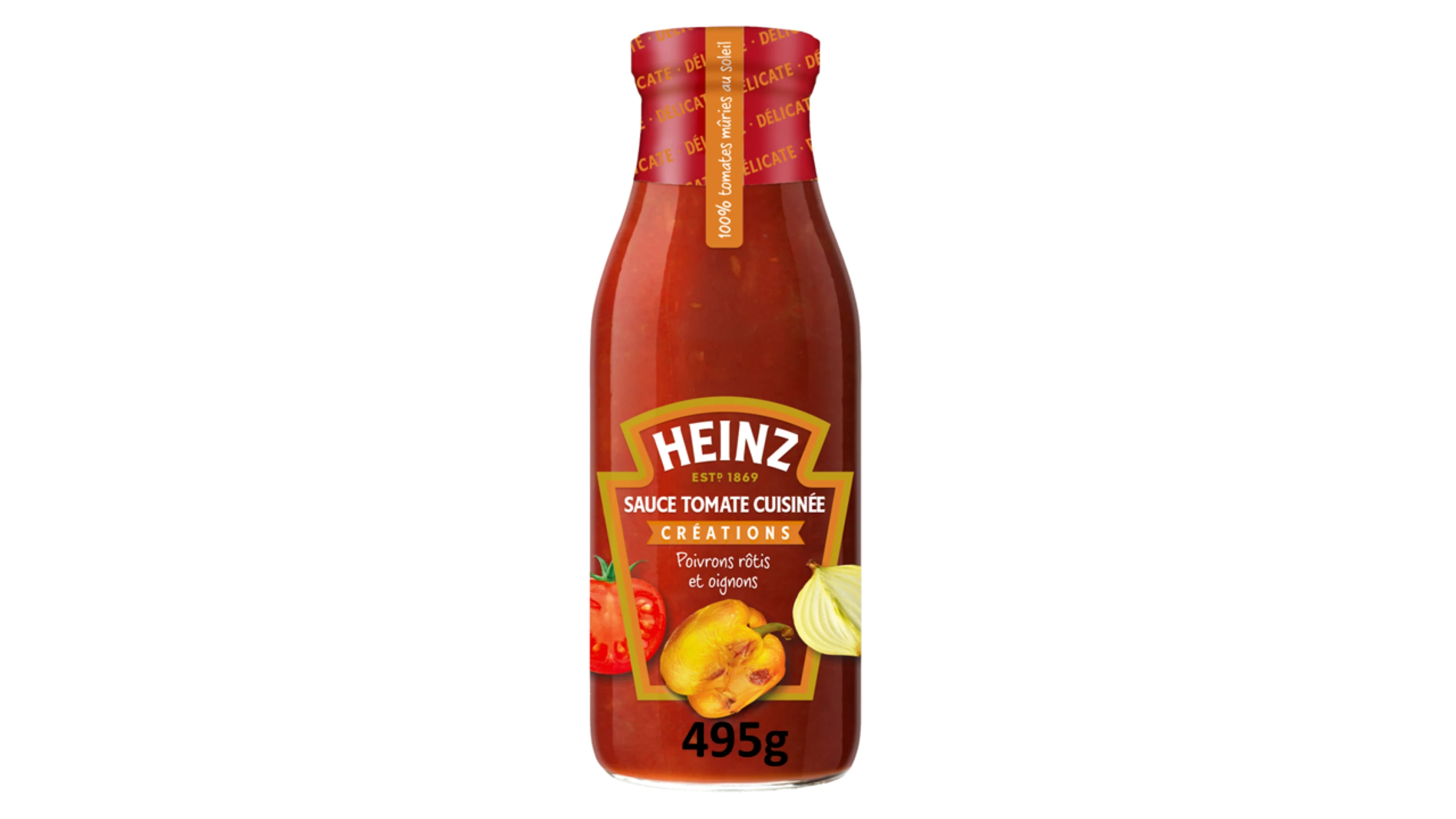 Tomato sauce cooked with roasted peppers and onions; 495g - HEINZ