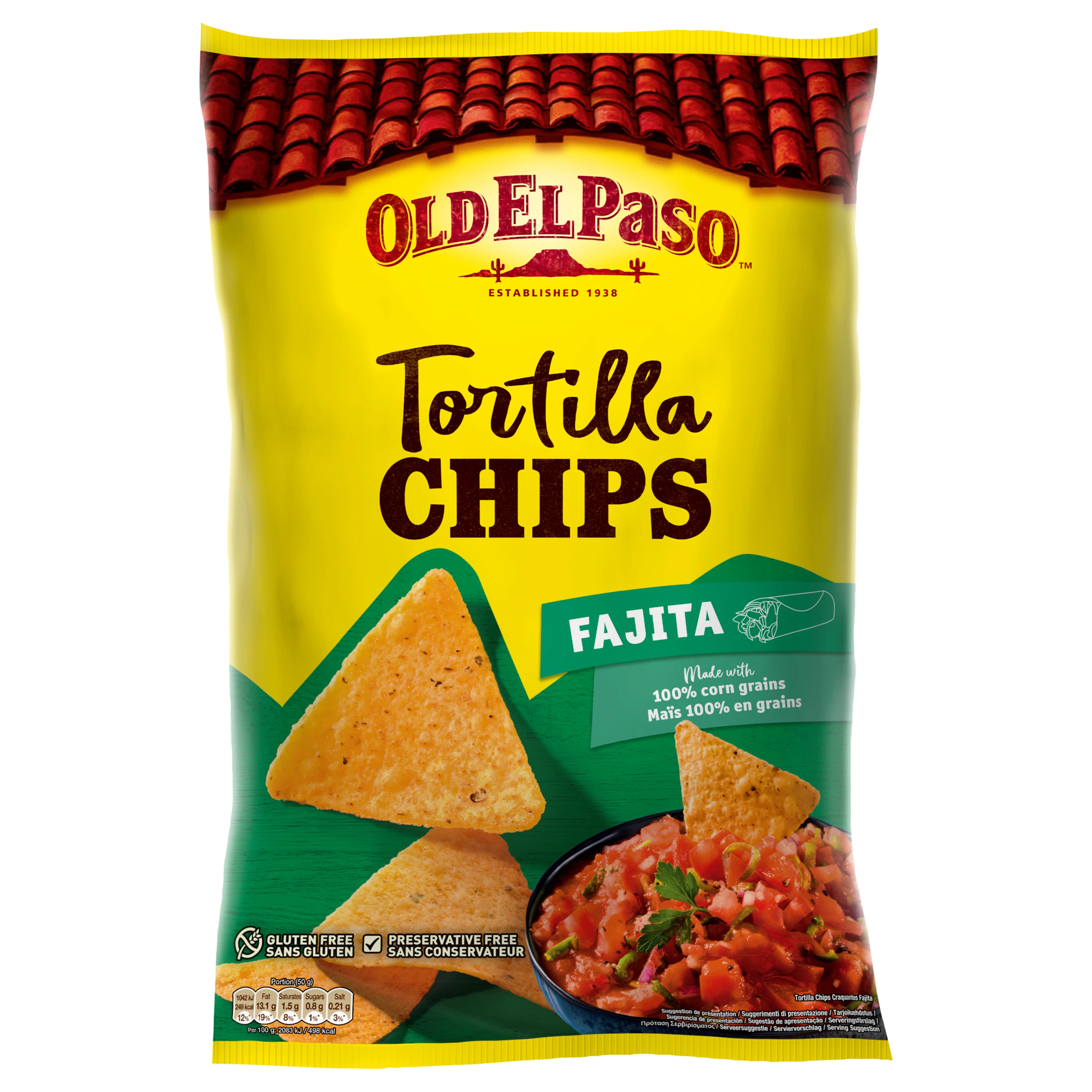 Crunchy tortilla chips fajita 185g - OLD EL PASO
