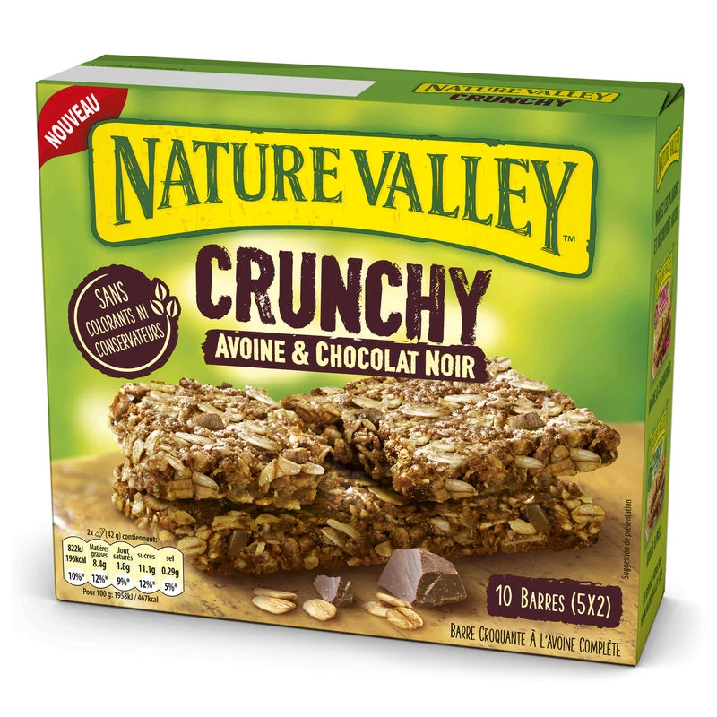 Crunchy Oat & Dark Chocolate Cereal Bars 420g - NATURE VALLEY