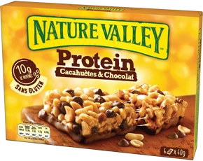 لوح بروتين الشوكولاتة والفول السوداني 4×4 - NATURE VALLEY