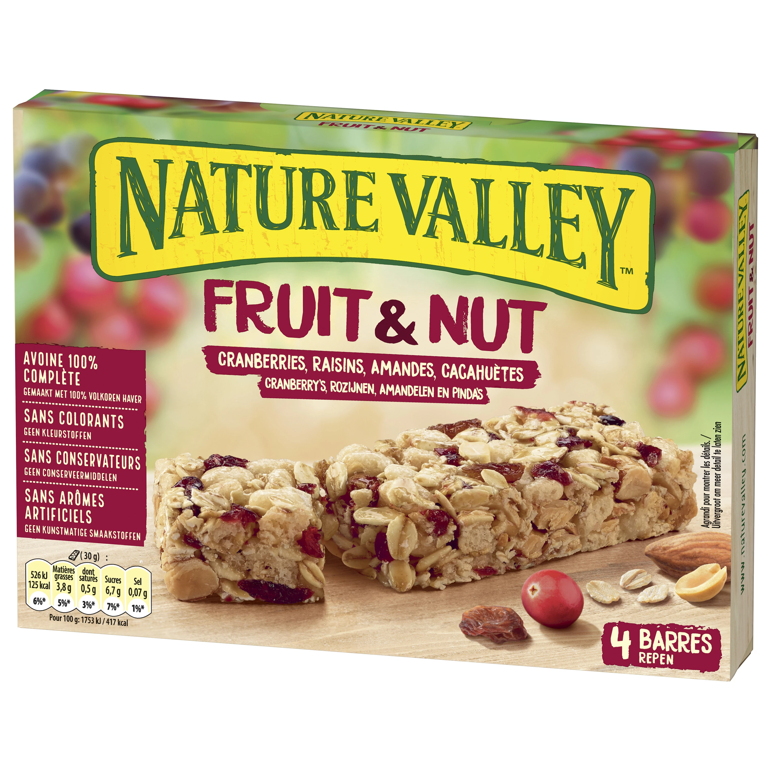 Barres de Céréales "Fruit & Nut" 4x30g - NATURE VALLEY