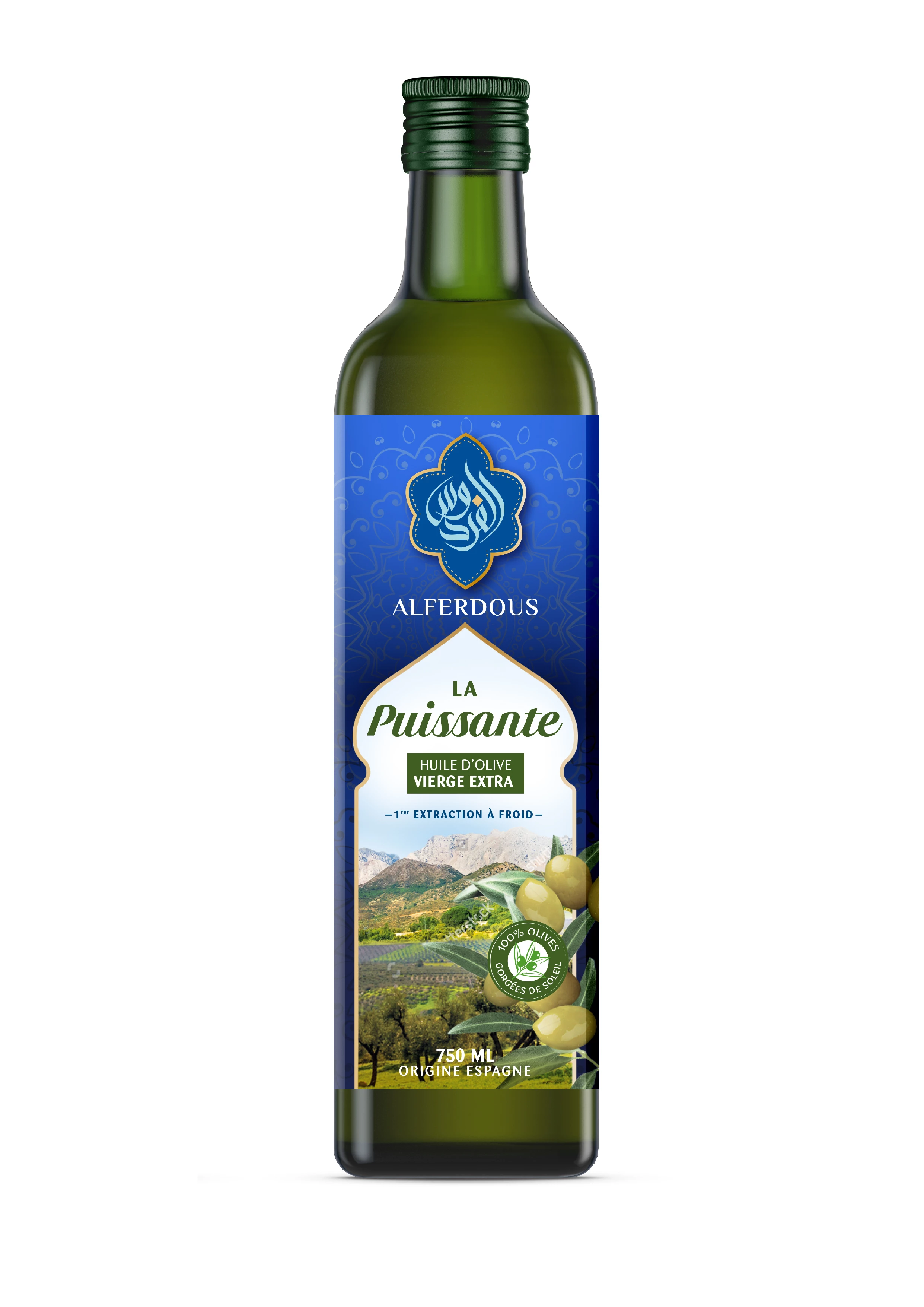 La puissante huile d'olive vierge extra 75cl - ALFERDOUS