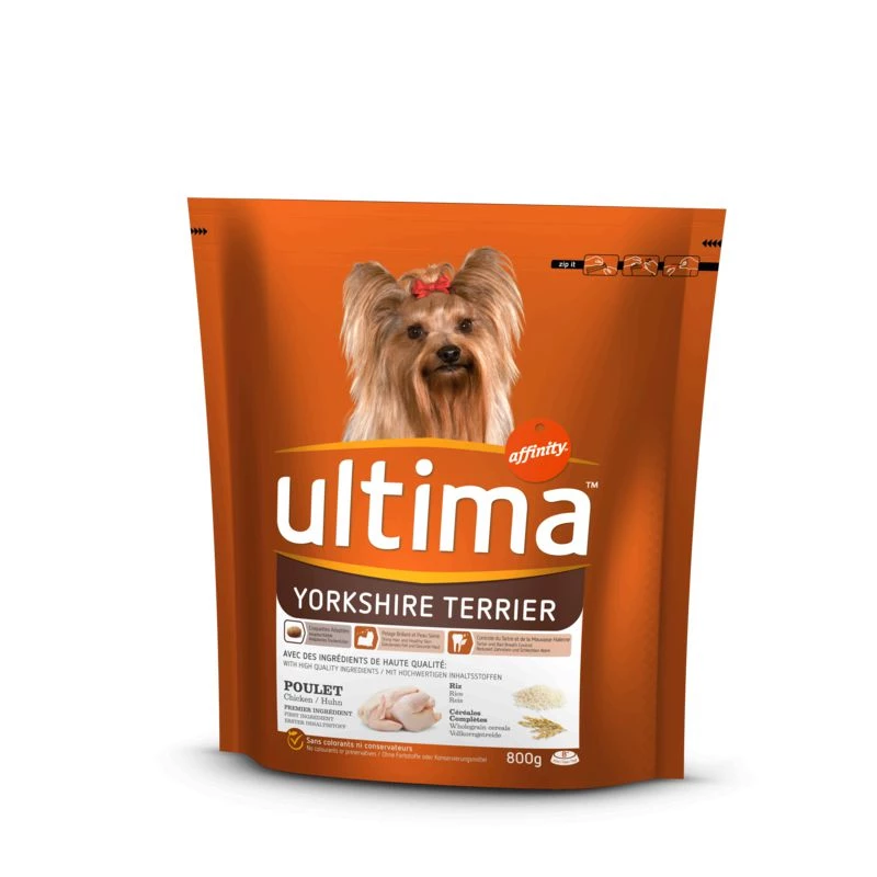 Chicken and rice dog kibble, special mini 800 g - ULTIMA