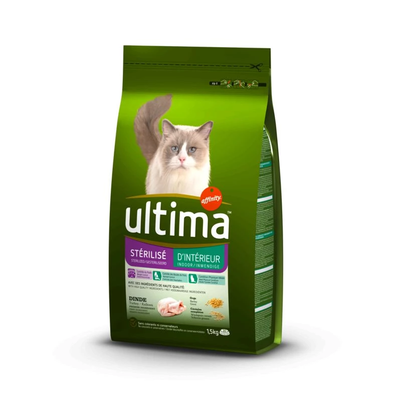 Cibo per gatti sterilizzato con tacchino/orzo 1.5 - ULTIMA