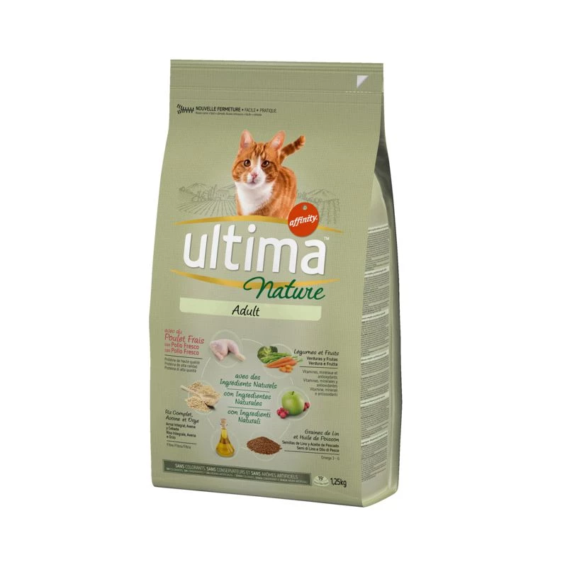 Croquettes for chicken cats, adult cats 1.25kg - ULTIMA