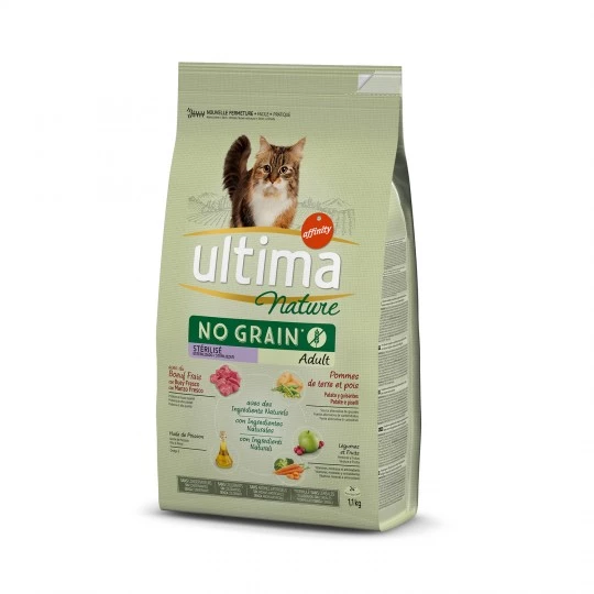 Dry cat food for sterilized adult beef cats 1.1Kg - ULTIMA
