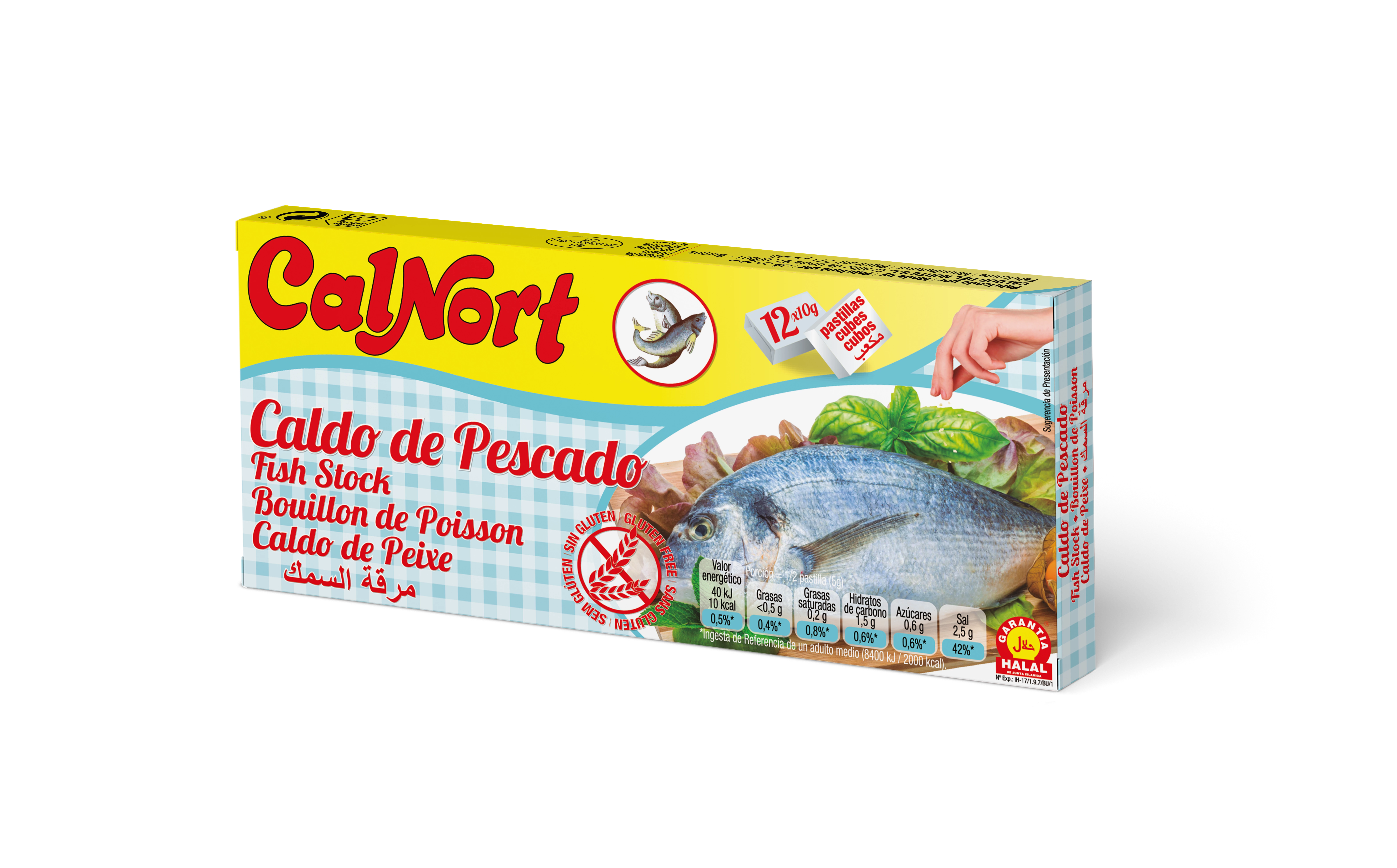 مرق نكهة السمك مكعبات 12 مكعب - CALNORT