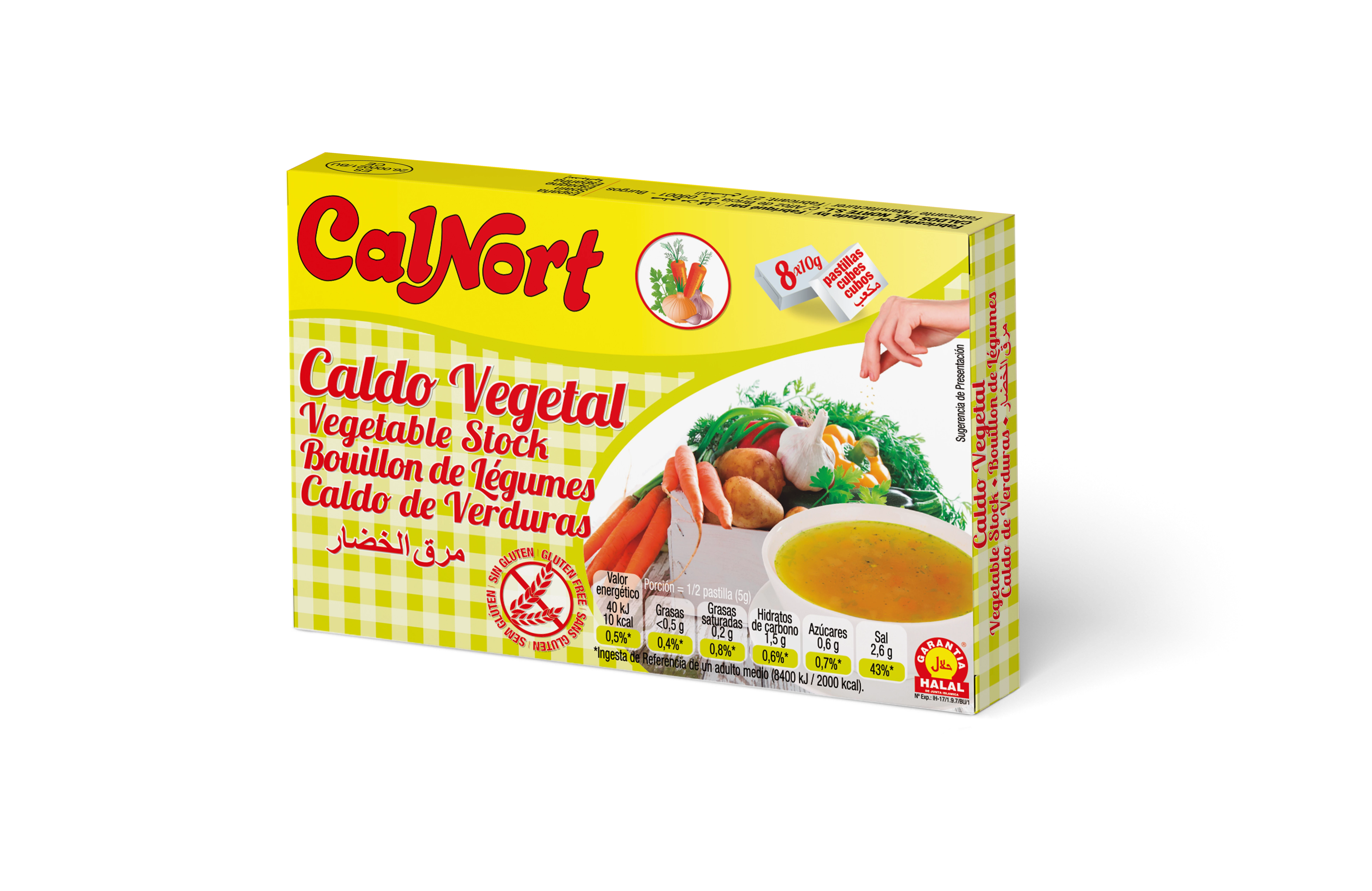 Vegetable Broth Cube 8 cubes - CALNORT