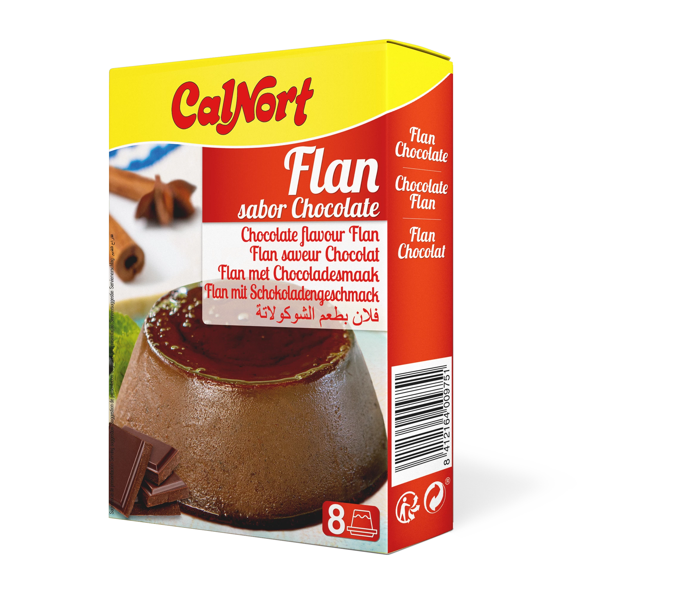 Chocolate Flan Preparation 2 X 65 G - CALNORT