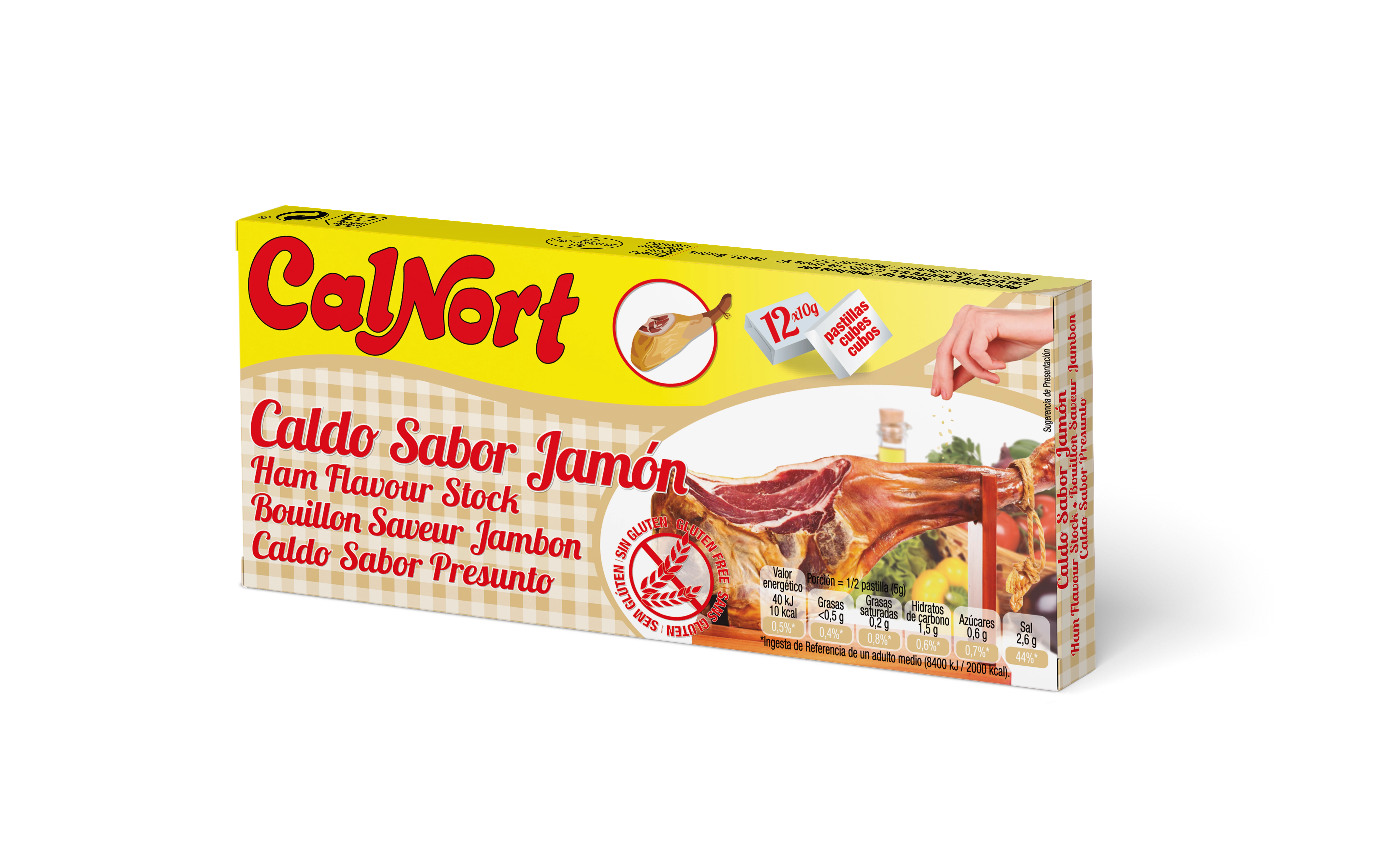 ハム風味のスープ角切り 12 個 - CALNORT