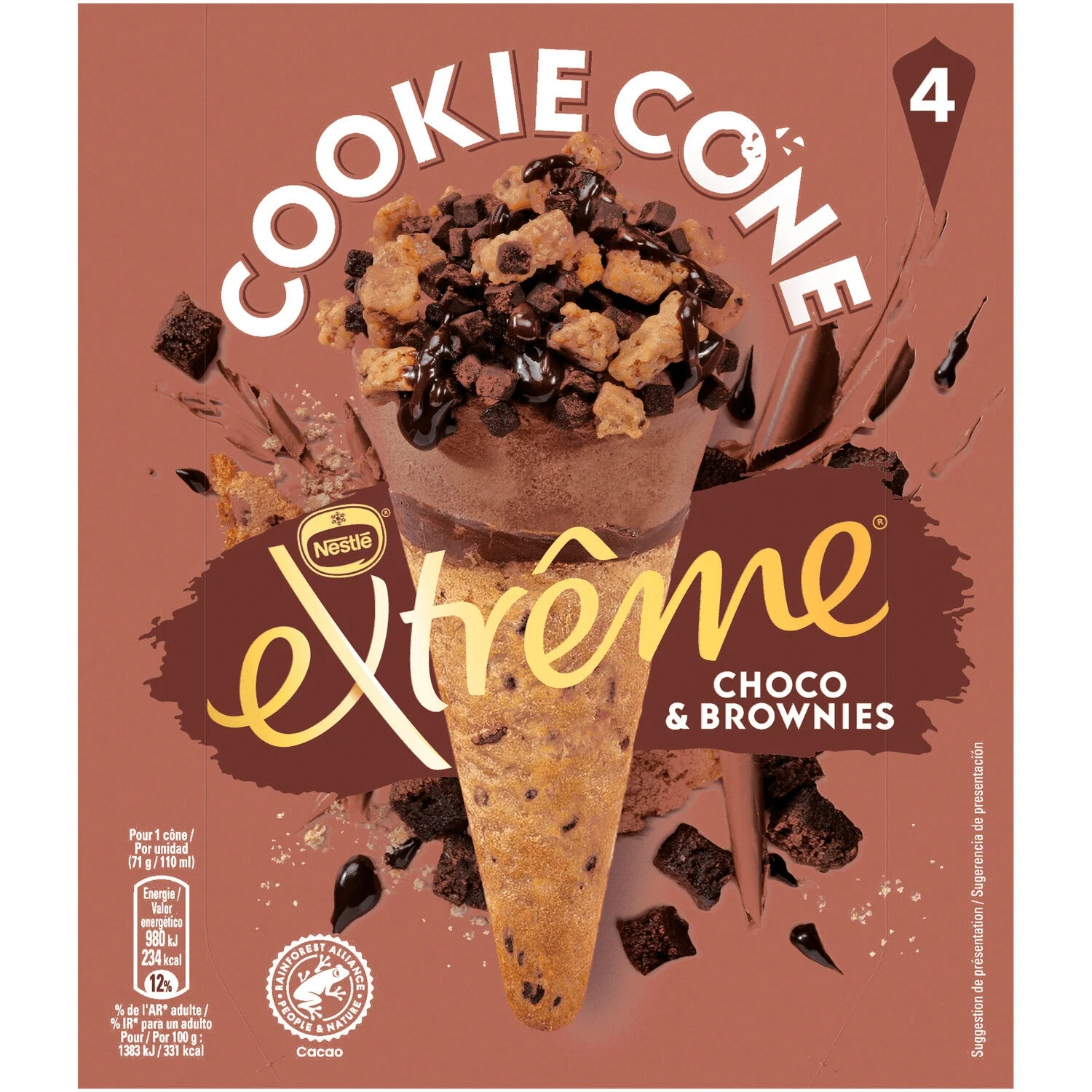 284g Extreme Cookie Cone Chocolate B