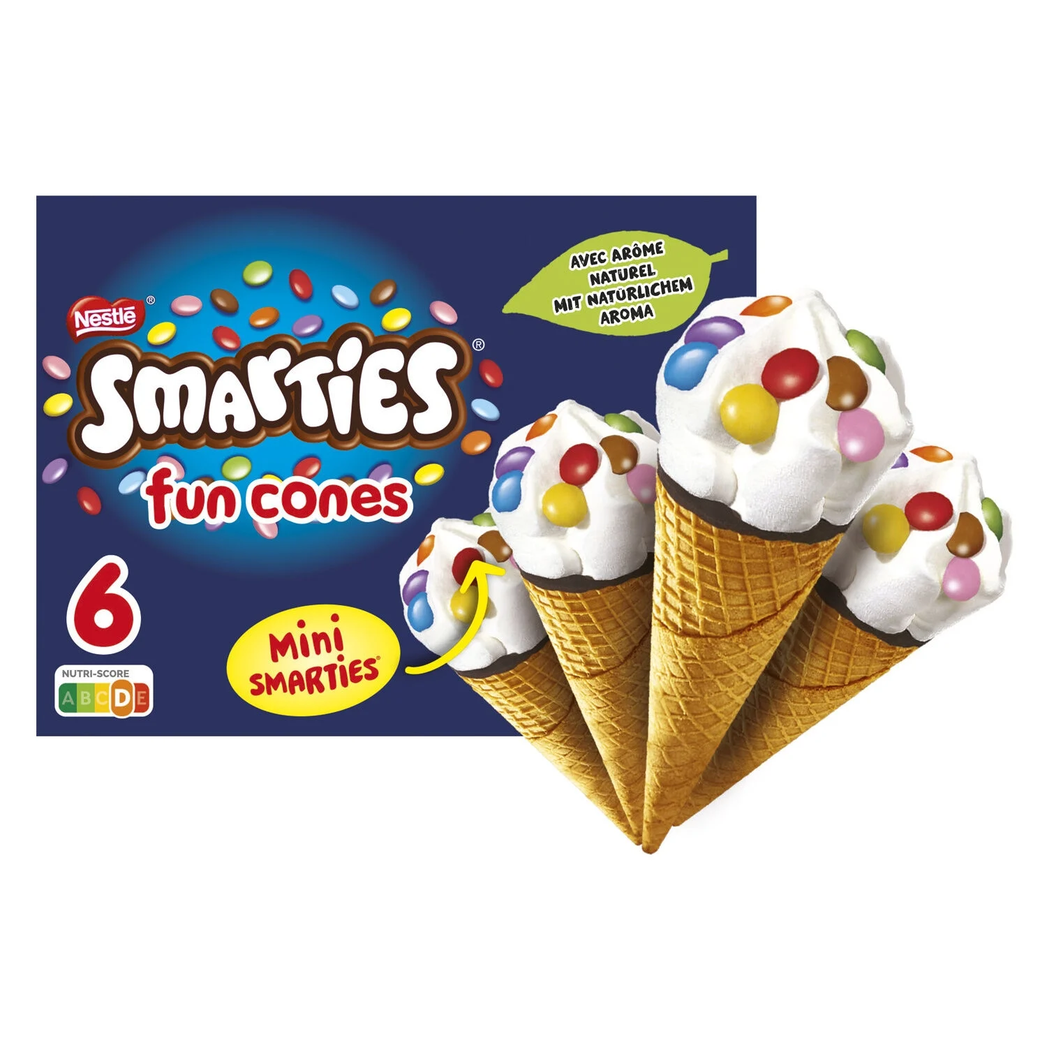 234g Smarties Fun Cones X 6