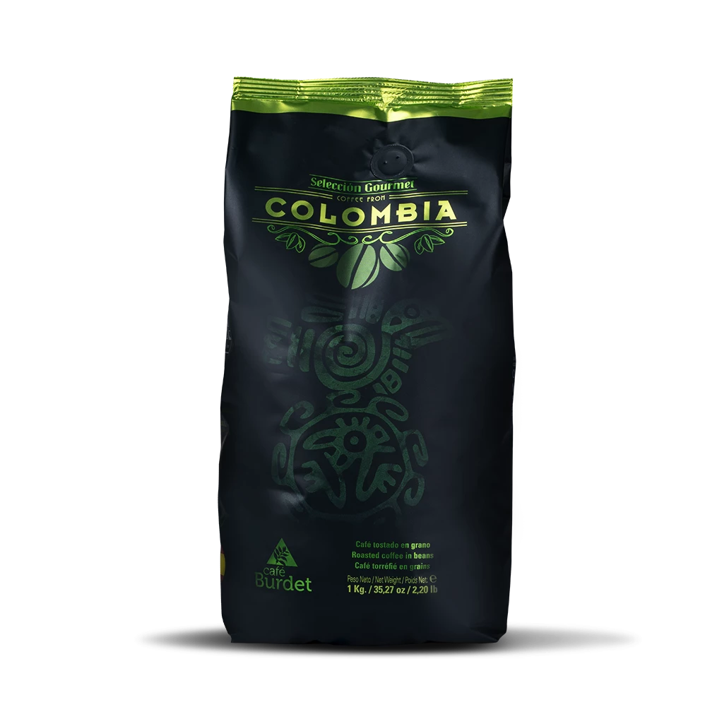 Geröstete Kaffeebohnen Selection Gourmet Kolumbien 1 kg - BURDET