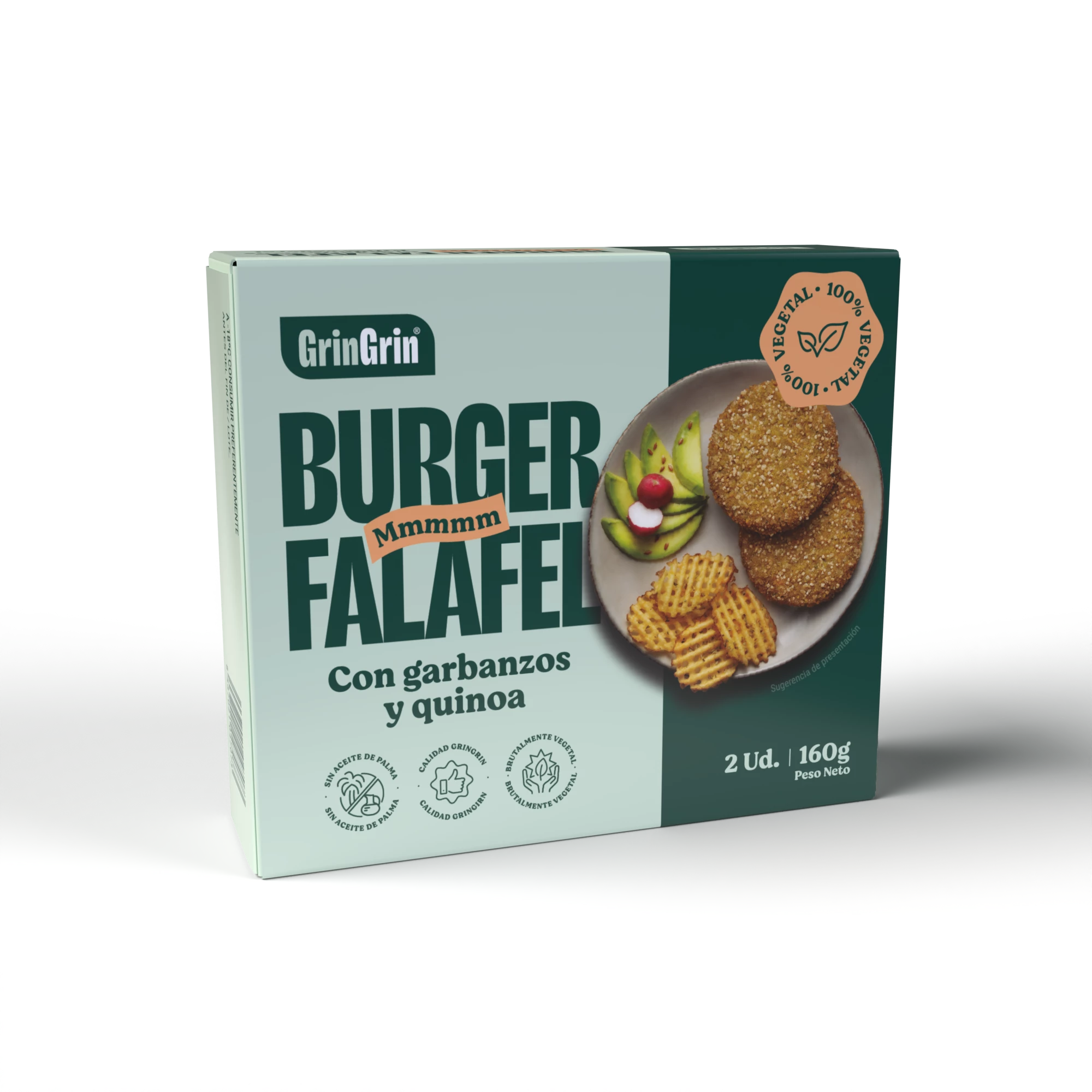 Falafel Burger (2 Burgers of 80 Gr) - Gringrin