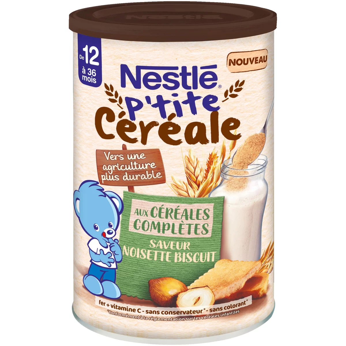 P'tite Céréale con cereales integrales, galleta de avellanas 415g - NESTLE