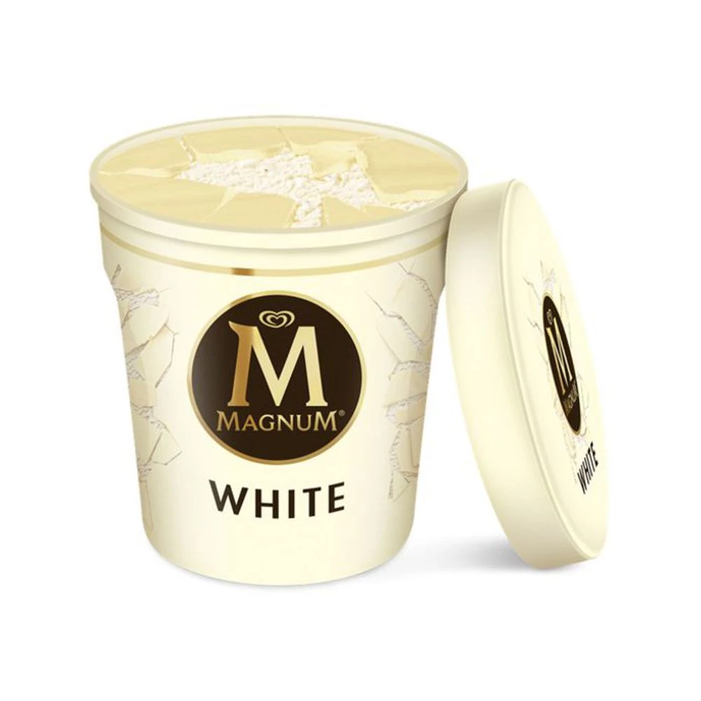 Glace en pot vanille & chocolat blanc 440ml - MAGNUM