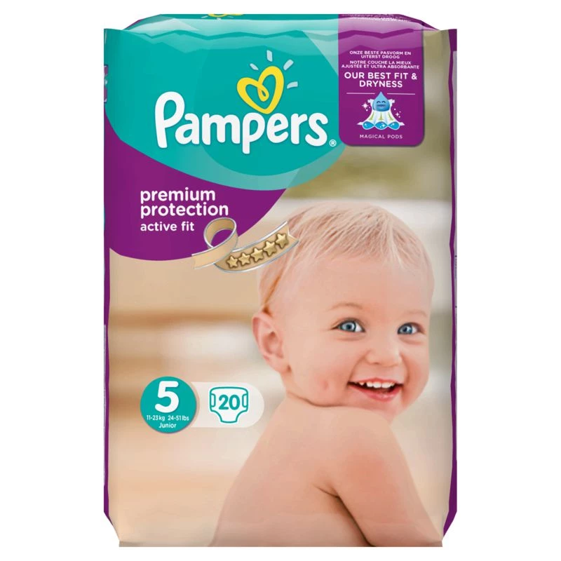 Couches Premium protection T5 X20 - PAMPERS