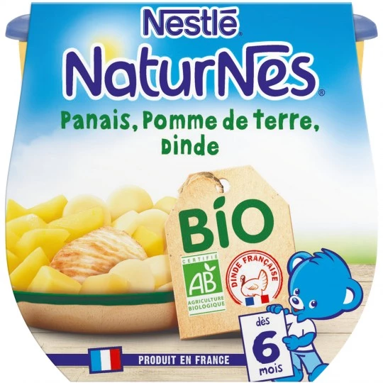 Organic parsnip/ potato/ turkey baby meal from 6 months 2x190g - NESTLE
