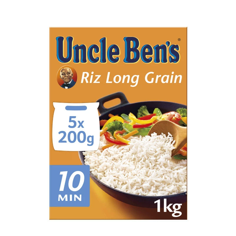 Riz Long Grain 5x200g 1kg - UNCLE BENS