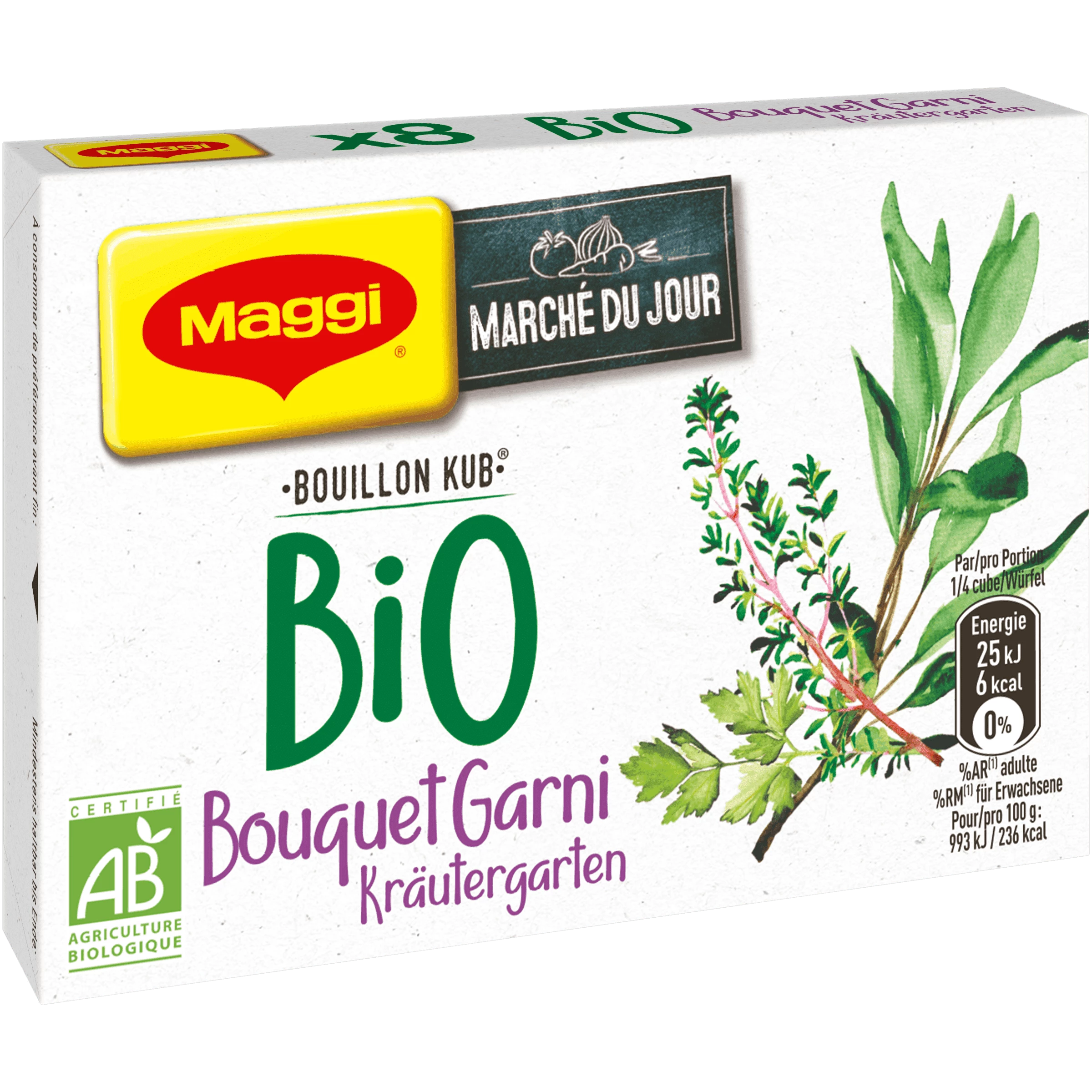 Organic kub bouquet garni broth x8 - MAGGI
