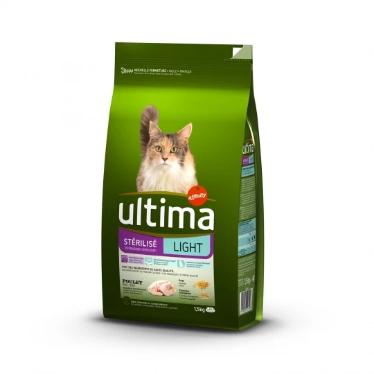 Dry food for cats Sterilized Light chicken 1.5kg - ULTIMA
