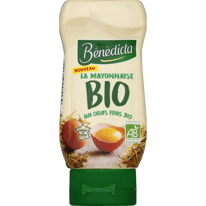 Organic mayonnaise with fresh eggs 235g - BÉNÉDICTA