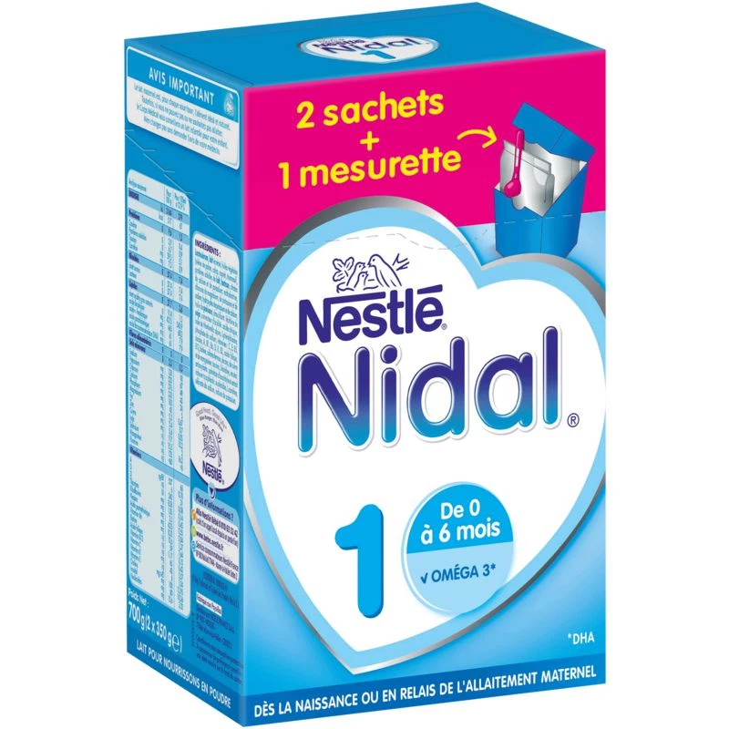 Baby milk powder 2x350g - NESTLE NIDAL