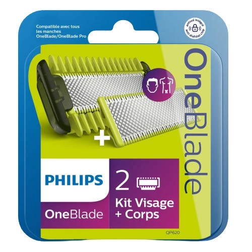 Una cuchilla QP620/50 cara y cuerpo X2 cuchillas de afeitar PHILIPS