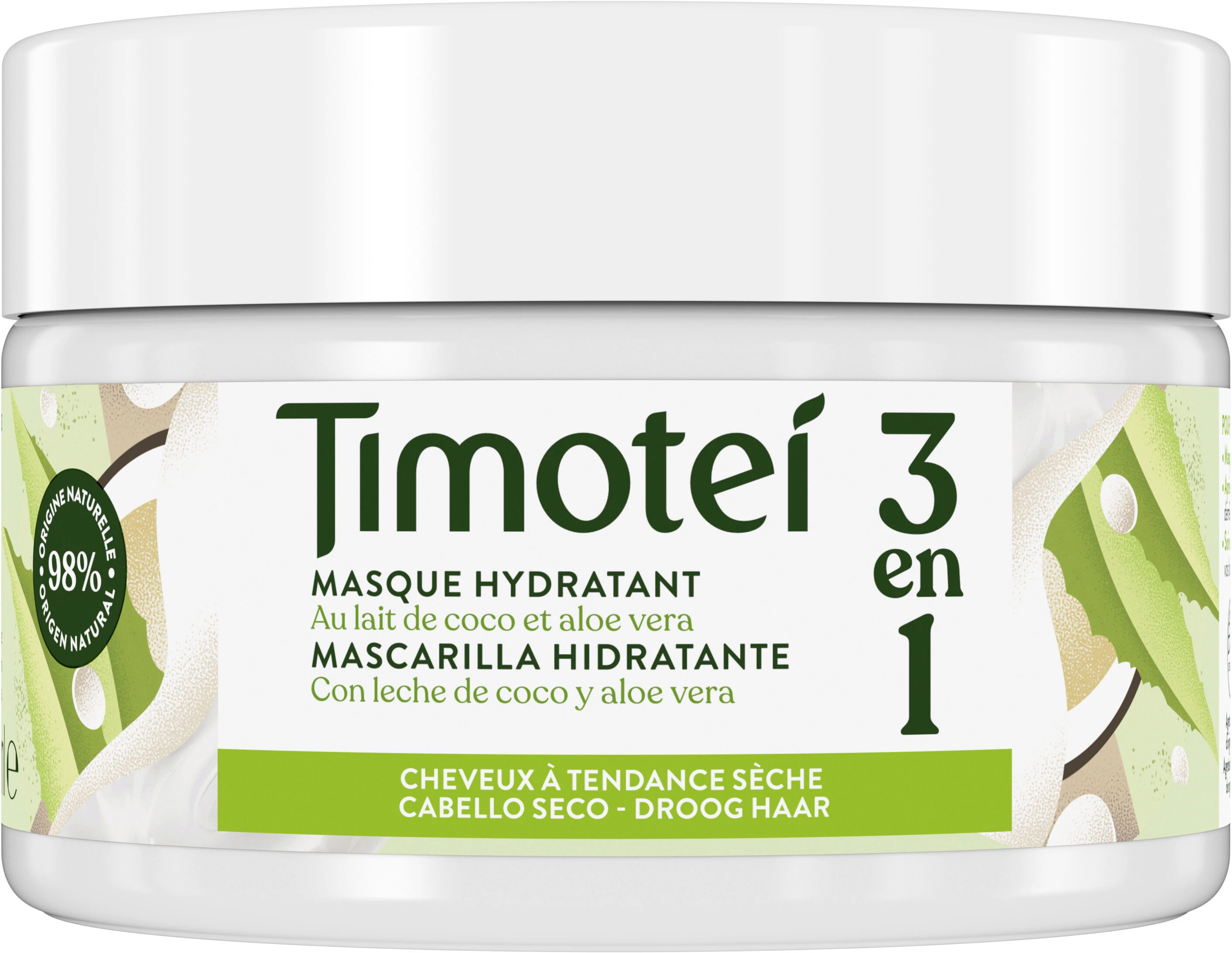 Masque Cheveux Hydratant Au Lait De Coco Et Aloe Vera 300ml - Timotei