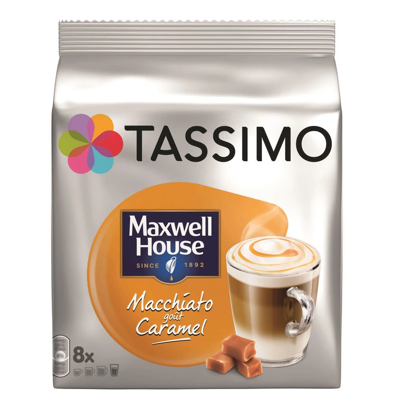 Macchiato Goût Caramel Maxwell House X8 Dosette 268g - TASSIMO