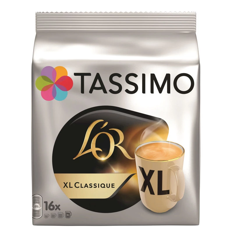 Coffee Xl Classic Gold X16 Pods 136g - TASSIMO