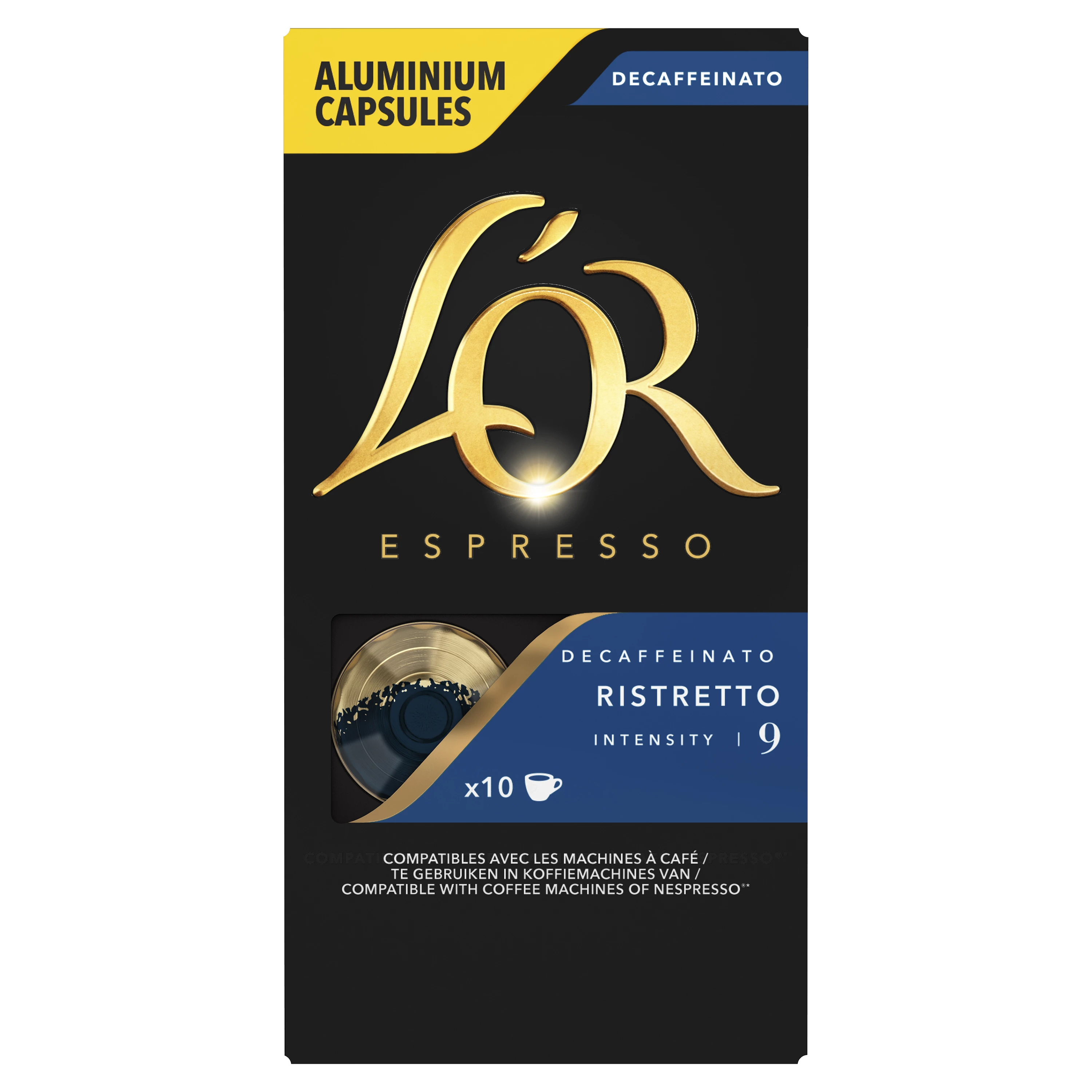 Café Ristretto decaffeinated x10 capsules 52g - L'OR