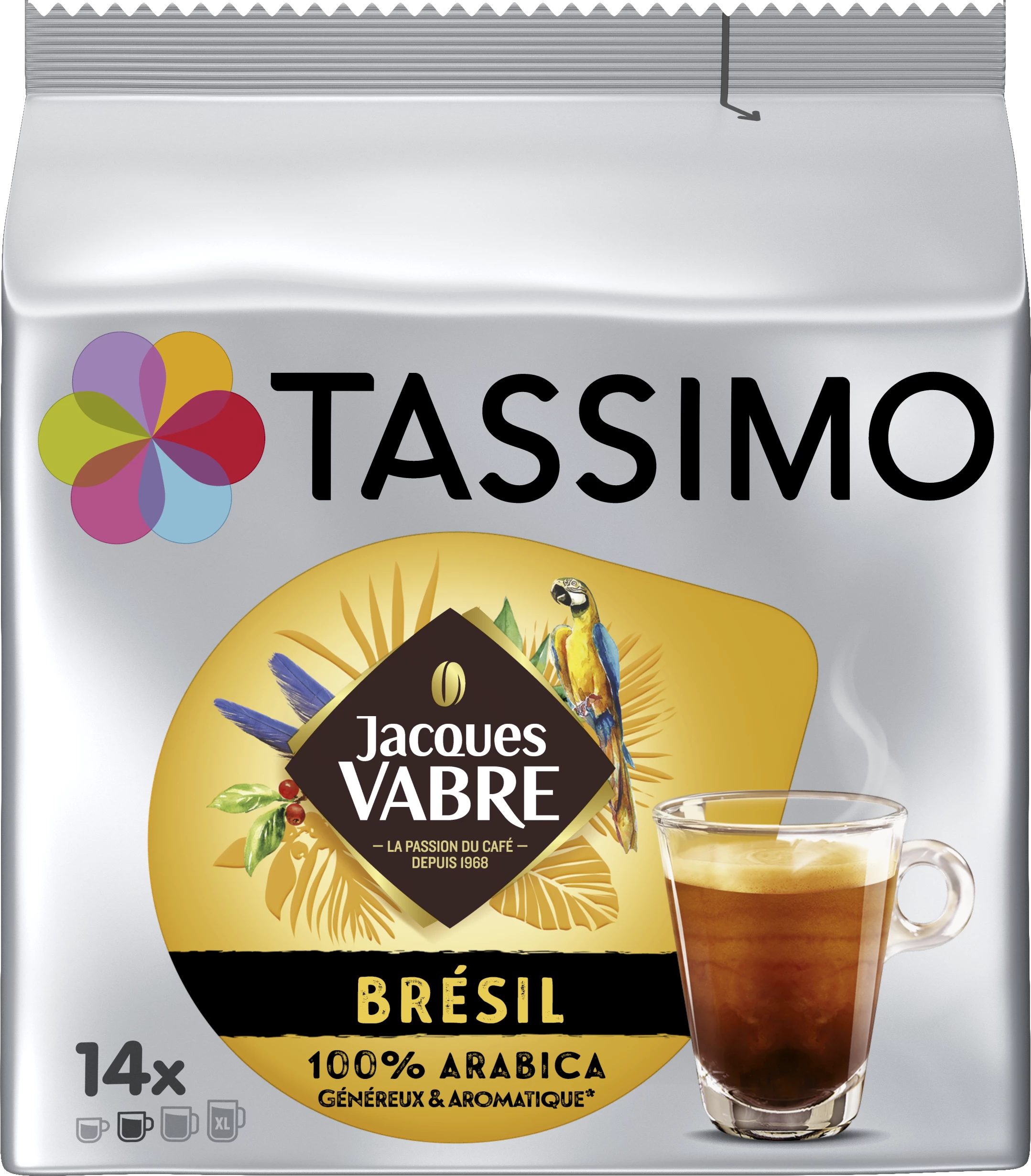 Café Dosettes compatibles Senseo X14 97g - TASSIMO