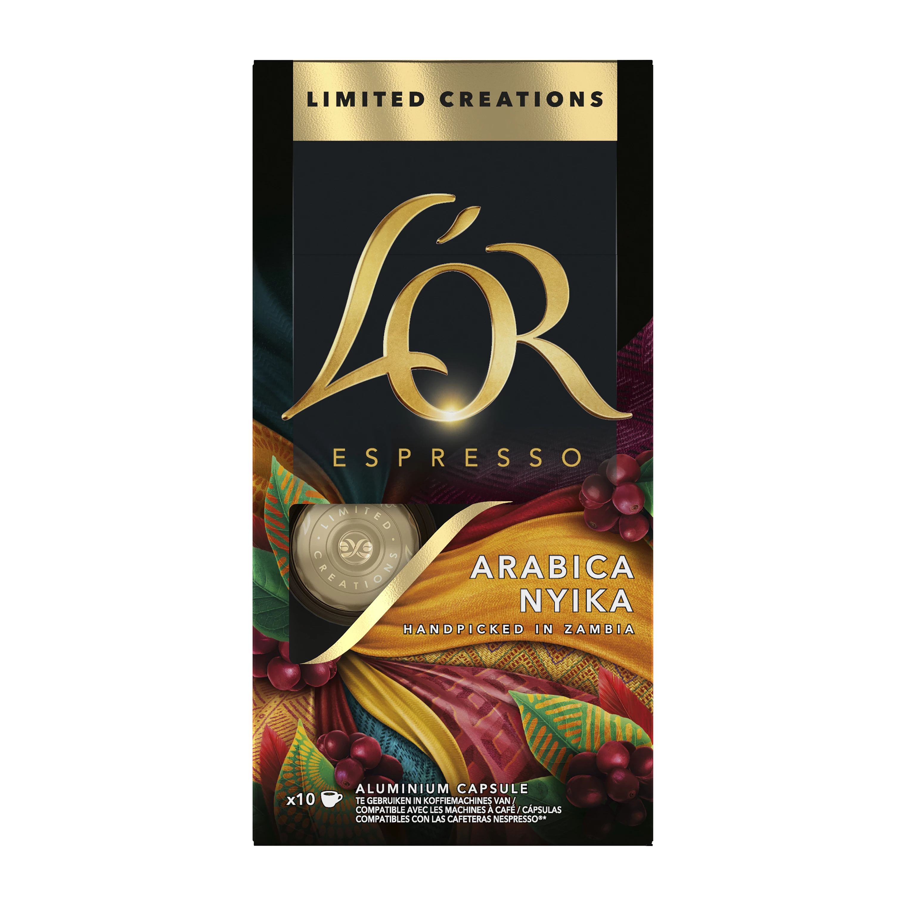كبسولات قهوة نييكا أرابيكا إصدار محدود من نسبرسو متوافق مع x10؛ 52 جرام - L'OR