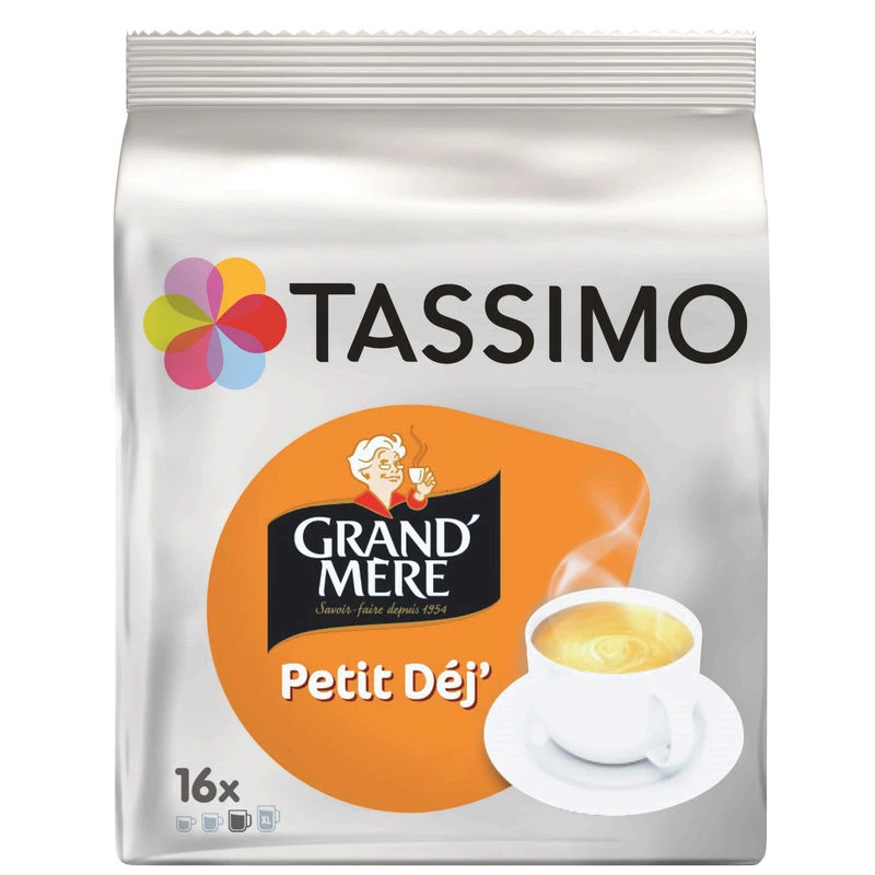 Café Petit Déj' Grand' Mère X16 Pods 133g - TASSIMO