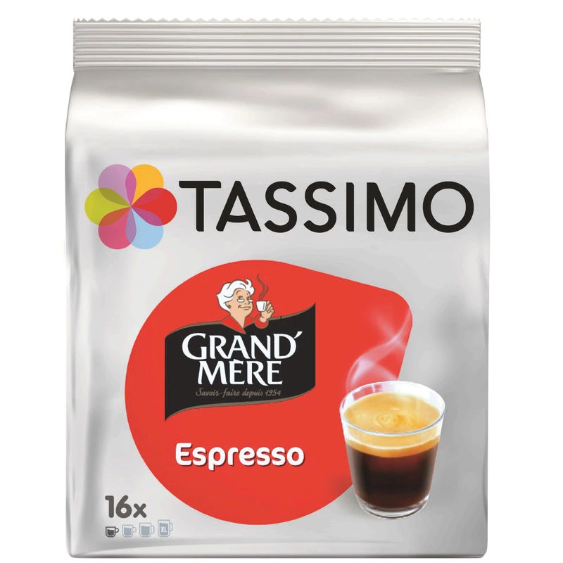 Café Espresso Grand' Mère X16 Dosettes 104g - TASSIMO