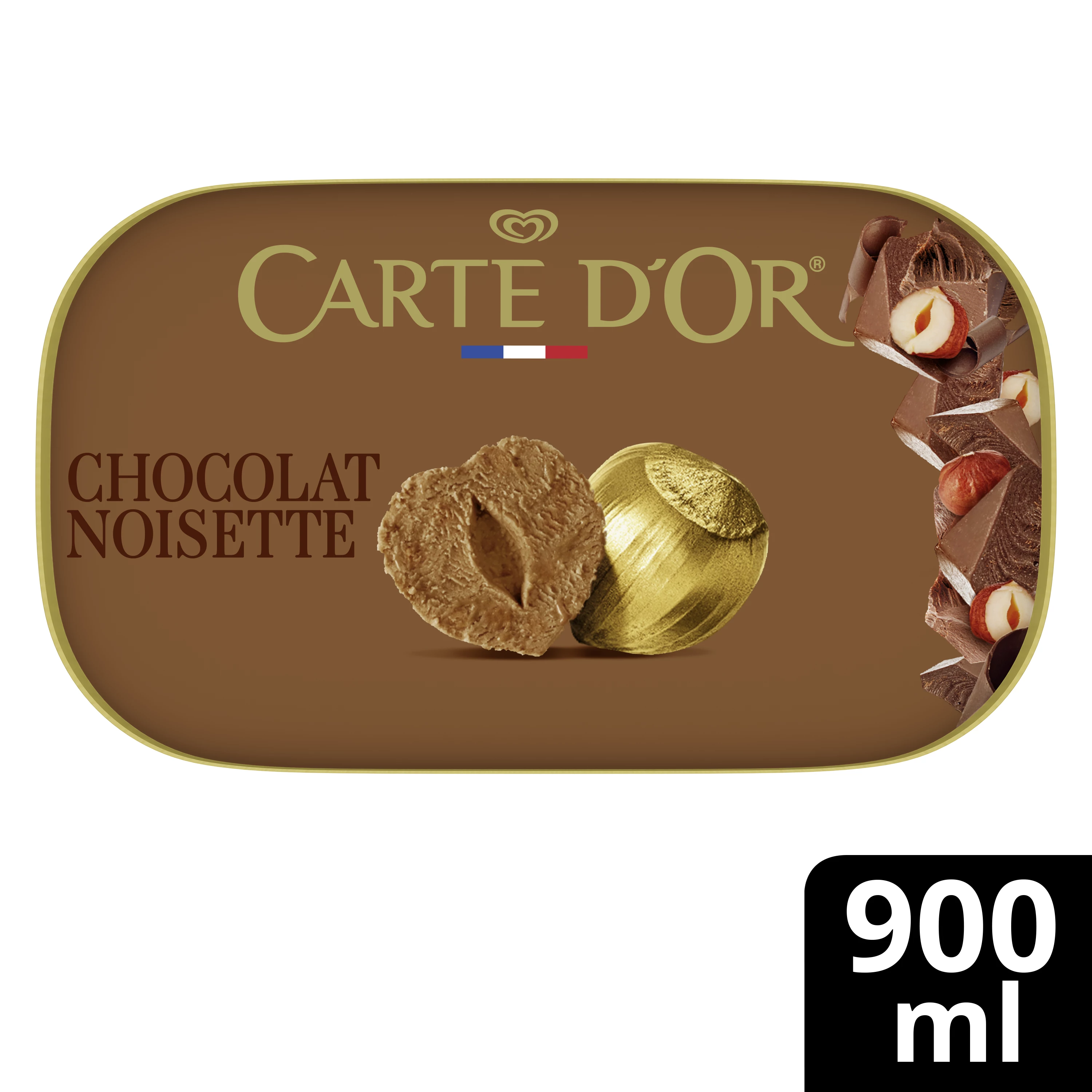 Glace chocolat noisette 900ml - CARTE D'OR