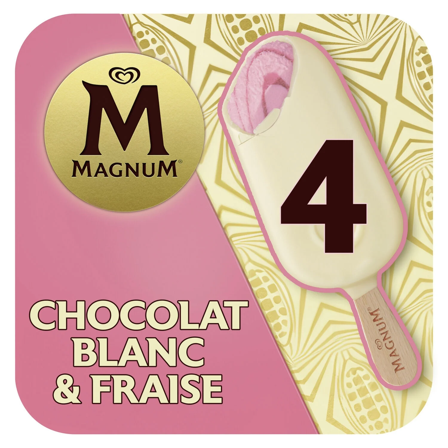 324g Magnum Blanc Fraise X4