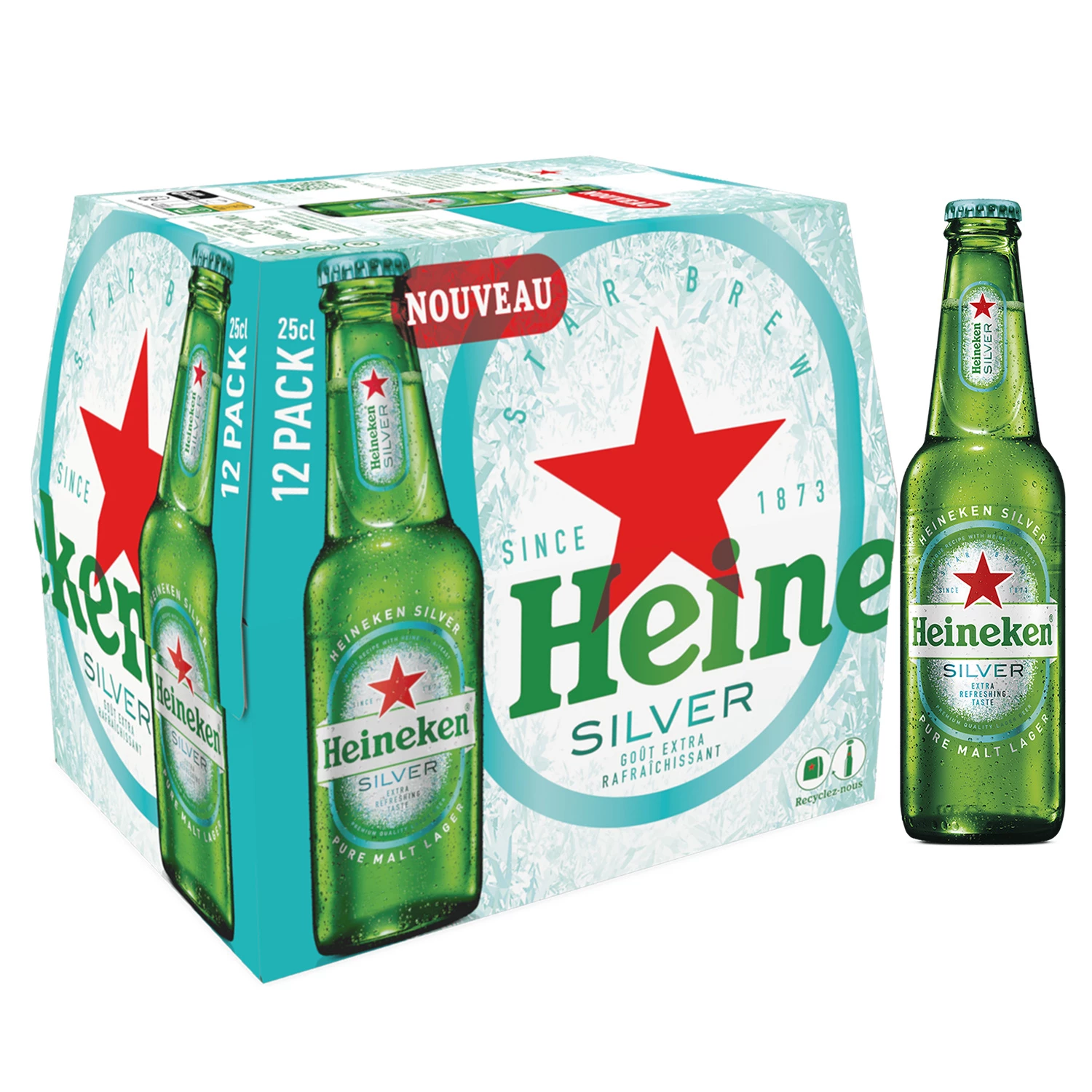 Blonde Silver Beer, 4°, 12x25cl - HEINEKEN