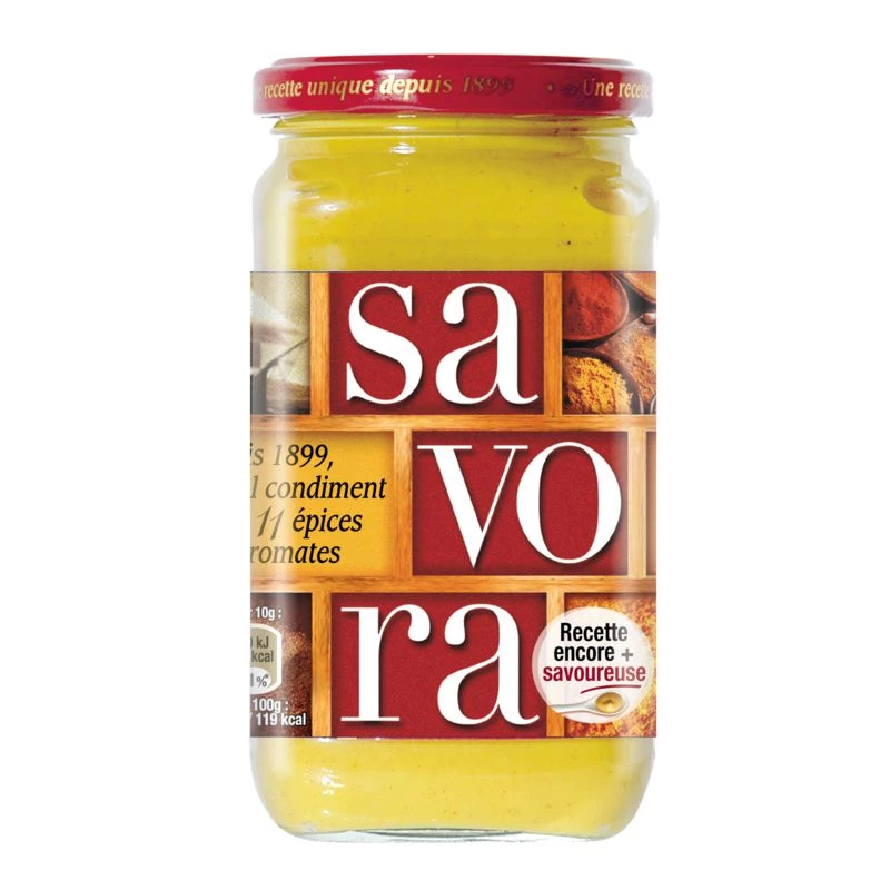 Mustard with 11 spices and herbs 385g - SAVORA