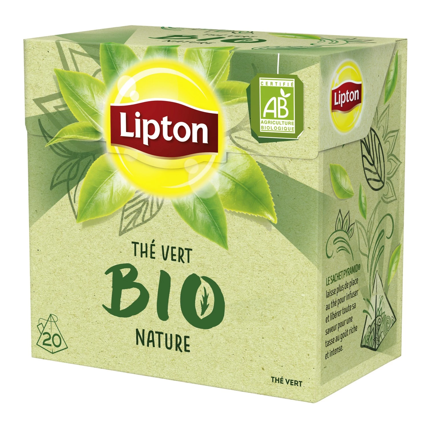 Thé vert bio naturaleza x20 28g - LIPTON