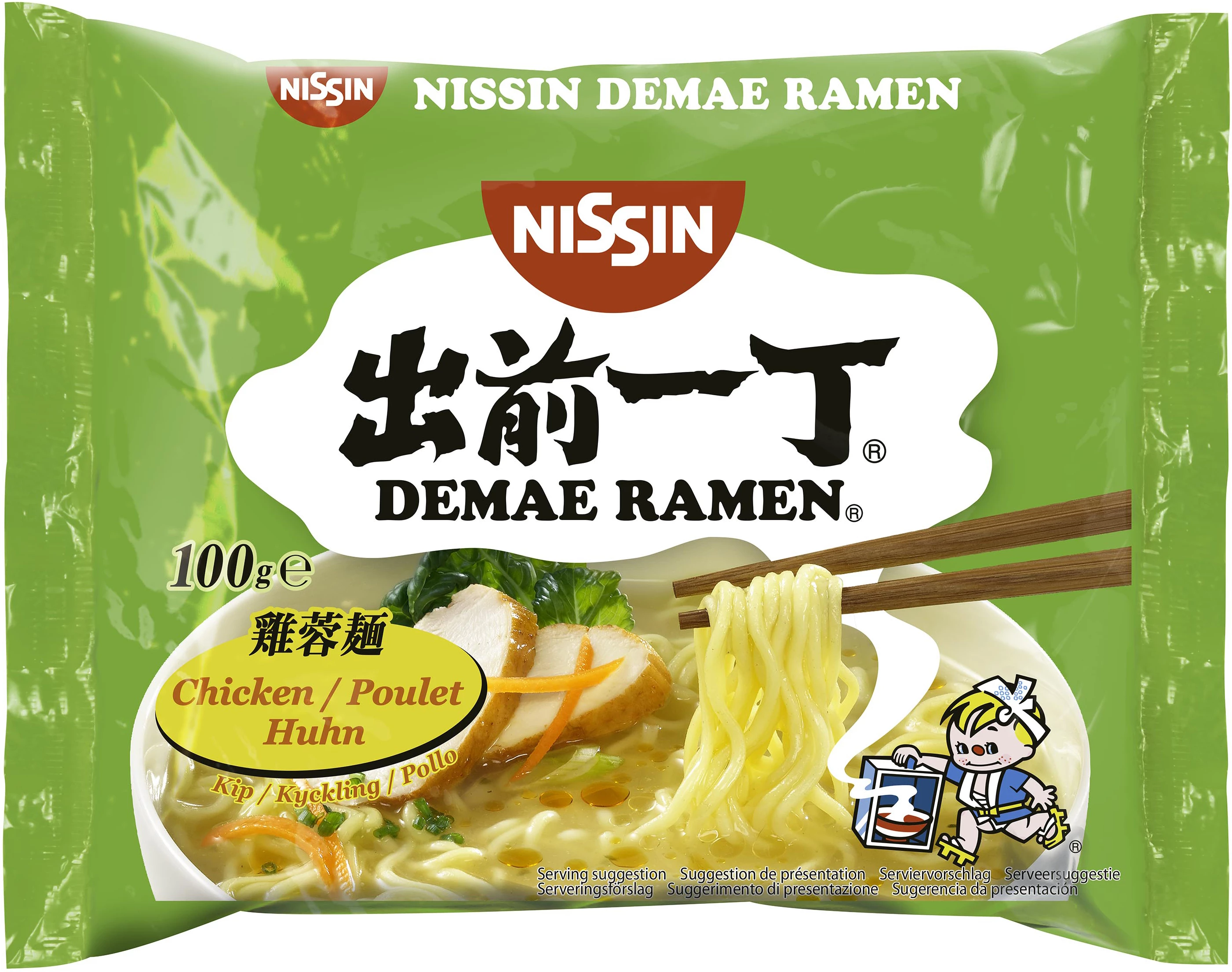 Instant noodles with chicken 100gr demae ramen - NISSIN